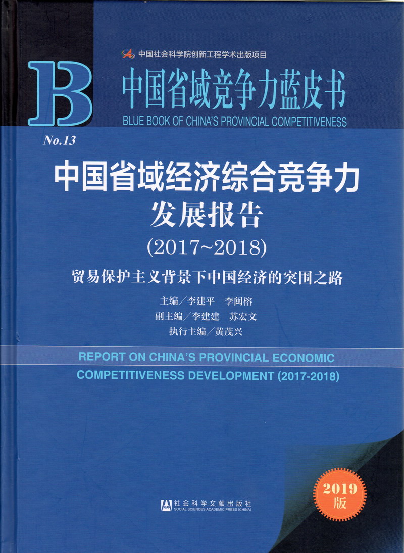 美女被大黑狂肏中国省域经济综合竞争力发展报告（2017-2018）